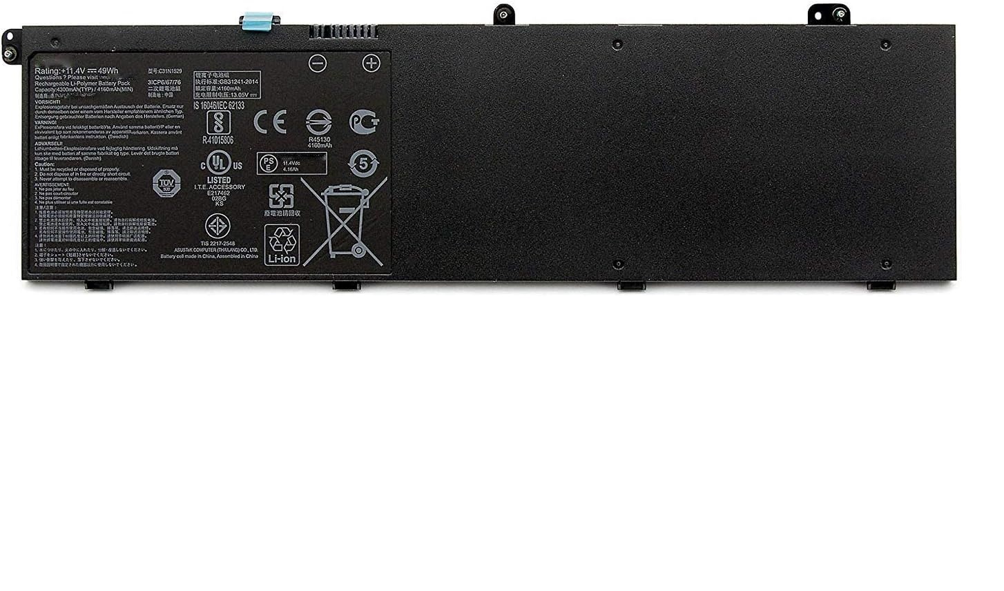 (immagine per) Batteria C31N1529 C31P0C1 C31POC1 ASUS B8230 B8230UA BU203U B8230U