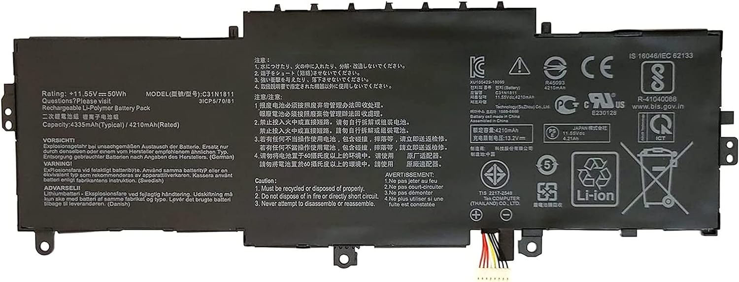 C31N1811 ASUS ZenBook 14 U4300FA U4300FN Deluxe13 14 UX433FA-A5090T UX4333 FN-A5079T batteria compatibile