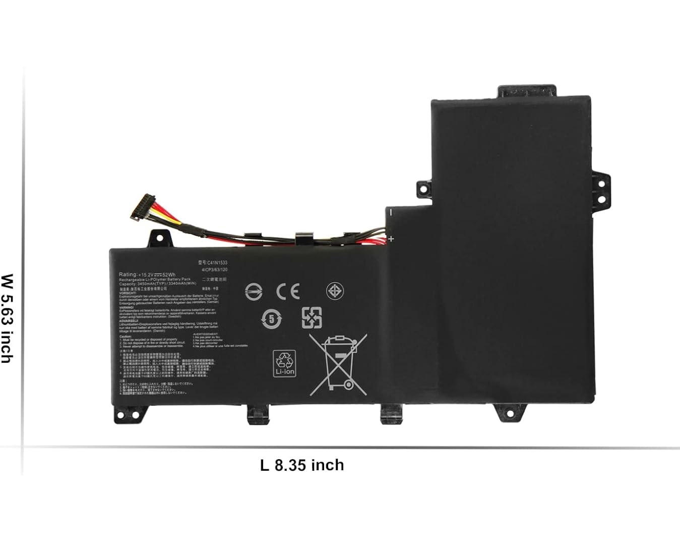 Modal Additional Images for Batteria C41N1533 Asus ZenBook Flip Q524UQ BBI7T14 UX560UQ UX560UX Zenfone Flip UX560UX FJ020R FZ017T 0B200-02010200