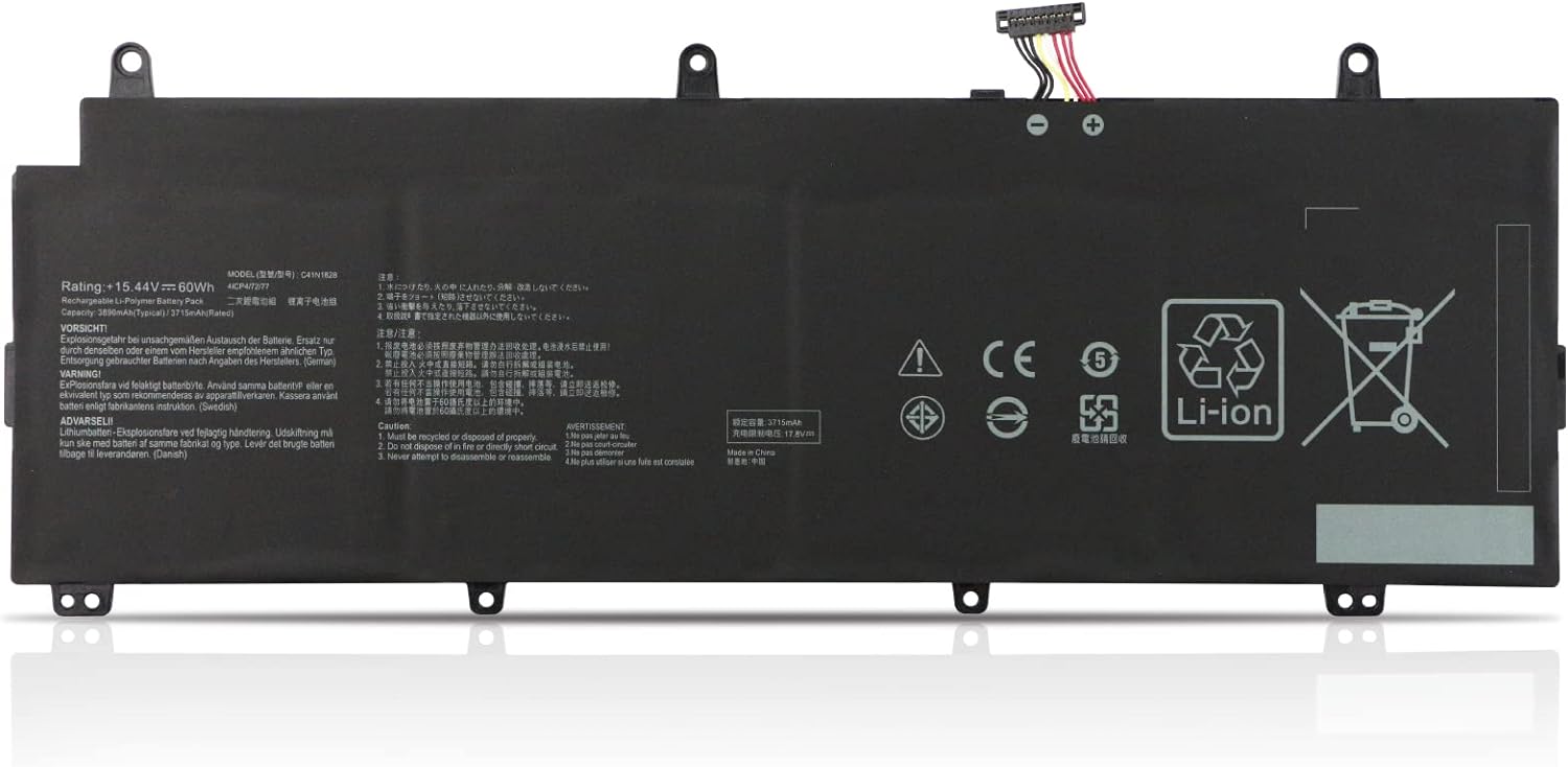 (immagine per) Batteria C41N1828 ASUS ROG Zephyrus S GX531GV-ES007T GX531GV-I7614T GX531GW-ES008T GX531GWR-AZ00 444T T GX531GX-XS74 GX531GX-XB77