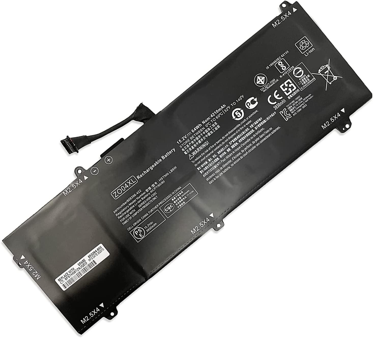 ZO04XL 808396-421 808450-002 HSTNN-LB6W HP ZBook Studio G3 batteria compatibile ZO04XL 808396-421 808450-002 HSTNN-LB6W HP ZBook Studio G3 batteria compatibile