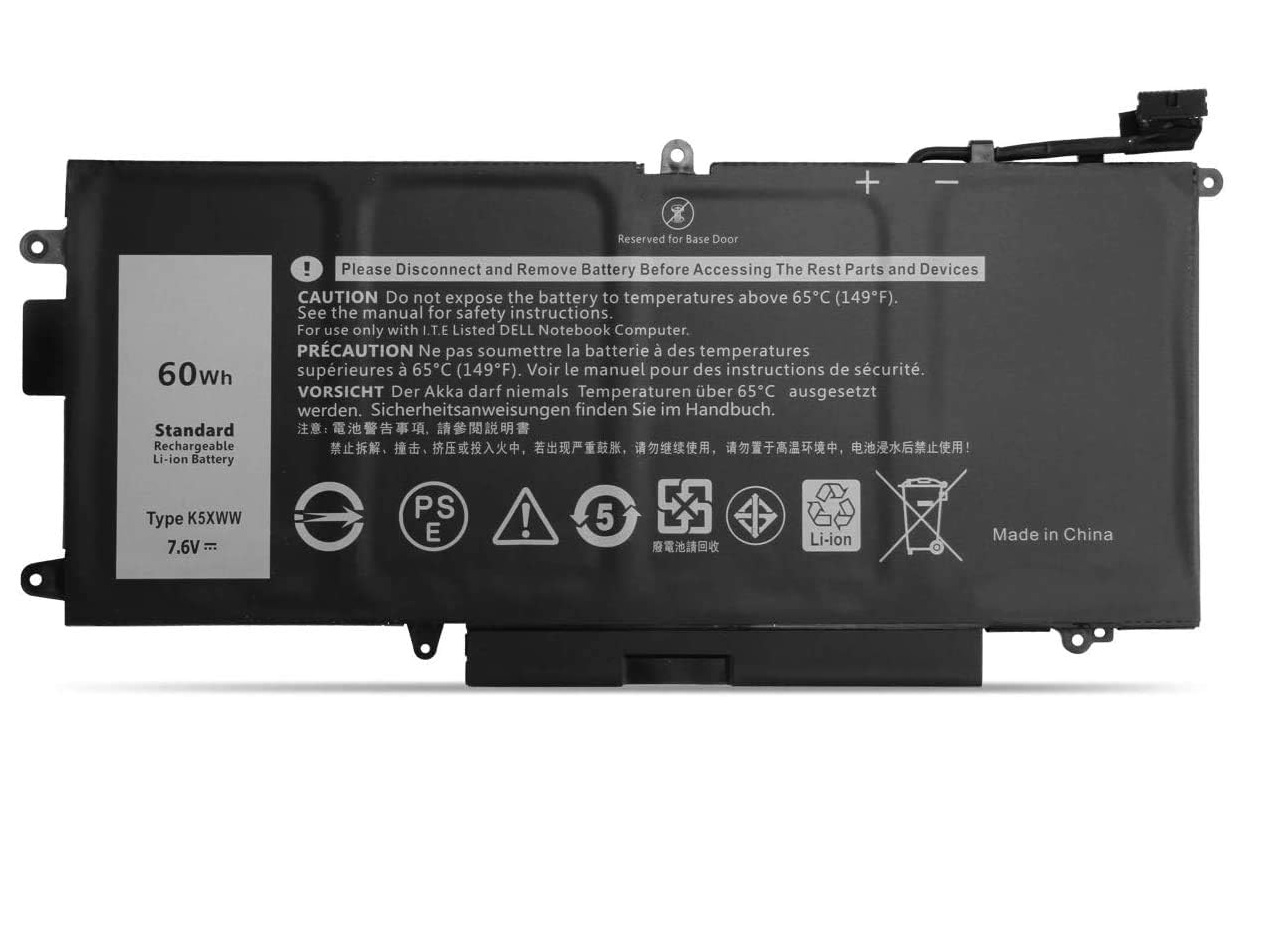 7.6V 60Wh K5XWW Dell Latitude 5289 7389 7390 E5289 P29S001 P29S002 2-in-1 batteria compatibile