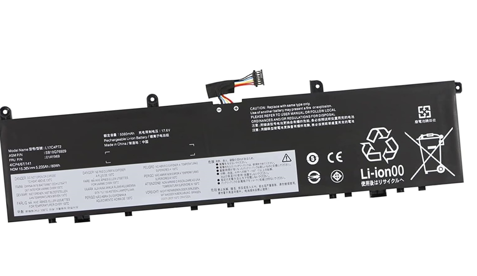 L17C4P72 Lenovo ThinkPad X1 Extreme Gen 1/ Gen 2 ThinkPad P1 Gen 1/ Gen 2 01AY968 L17M4P72 L18M4P71 batteria compatibile L17C4P72 Lenovo ThinkPad X1 Extreme Gen 1/ Gen 2 ThinkPad P1 Gen 1/ Gen 2 01AY968 L17M4P72 L18M4P71 batteria compatibile