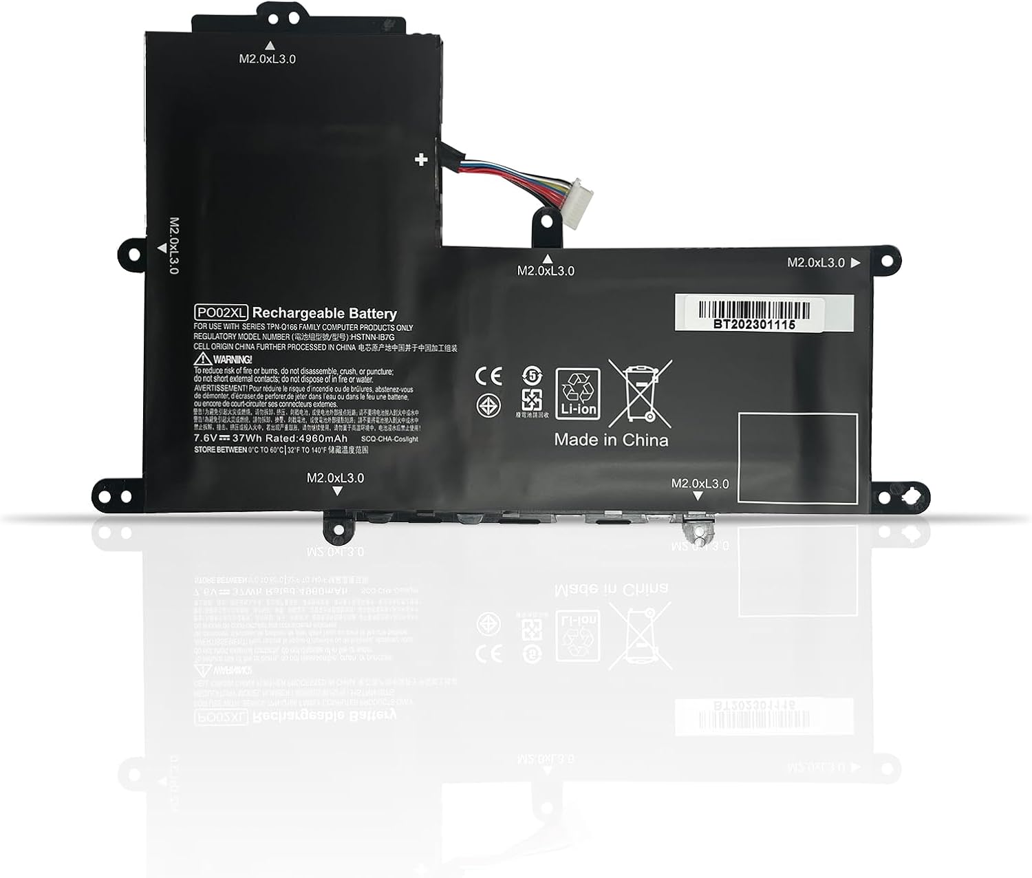 (immagine per) Batteria HP PO02XL HSTNN-DB7G 823908-1C1 823908-2C1 824560-005 HSTNN-IB7G